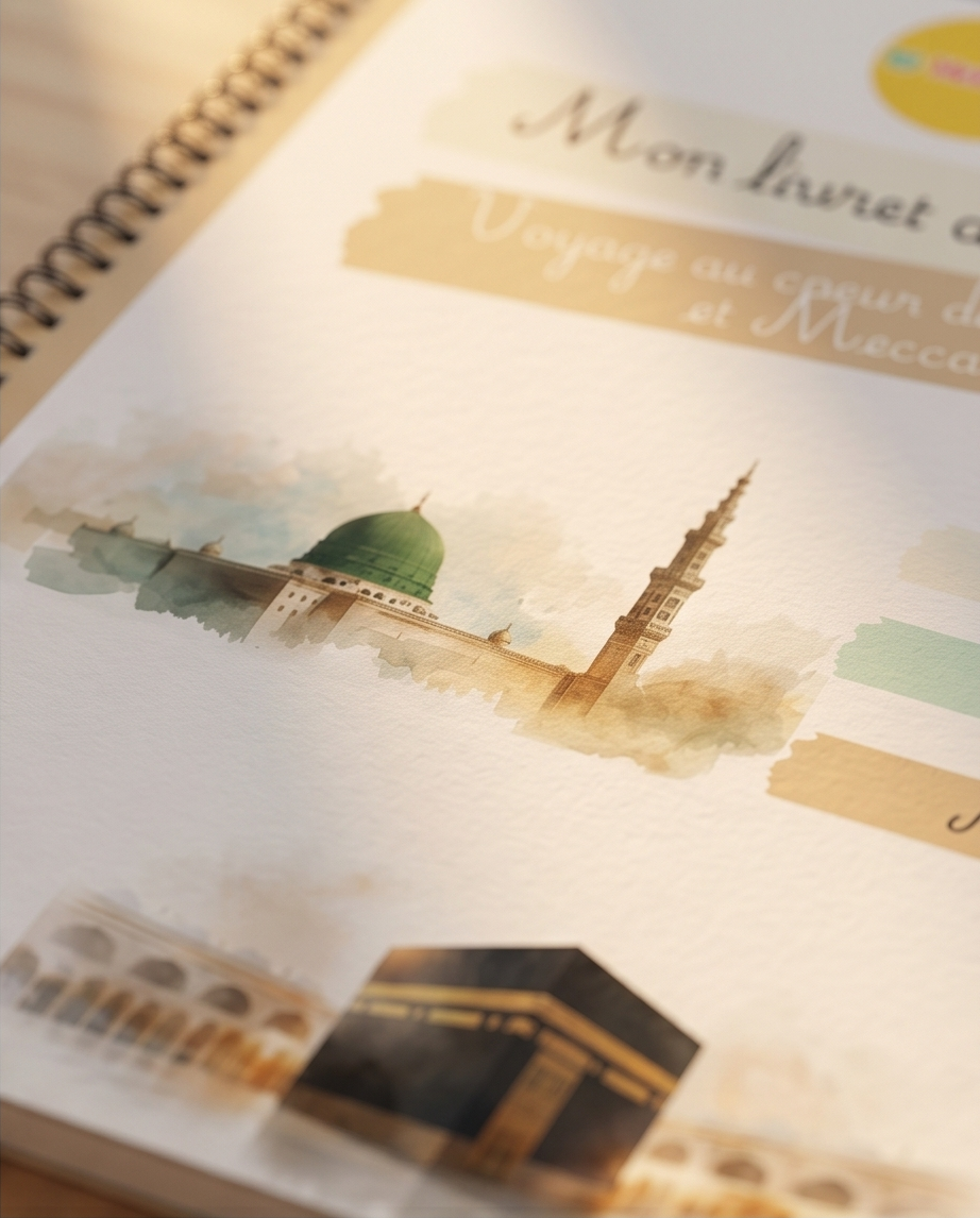 Livret d’activités islamiques – Découvrir La Mecque et Médine, villes saintes de l’islam (3–6 ans)