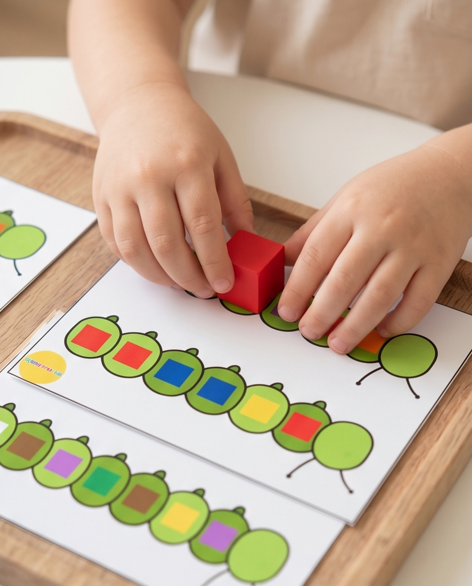 Activité : atelier chenilles de couleurs