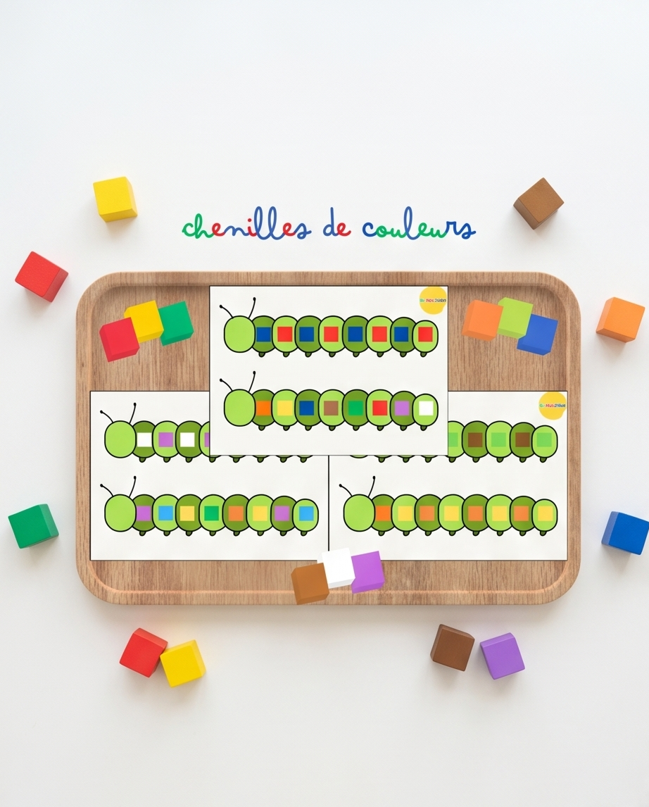 Activité : atelier chenilles de couleurs