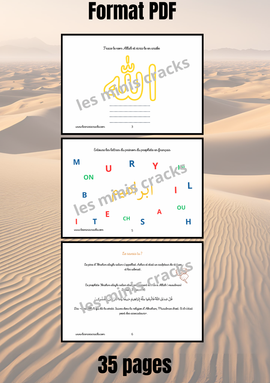 Livret d’activités sur la vie de l’ami Intime d’Allah : Ibrahim alayhi salam (3-6 ans)