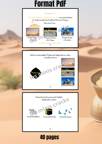 Livret d’activités islamiques – La biographie du Prophète Muhammad (3-6 ans)