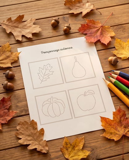 Carte de l’automne poinçonnage
