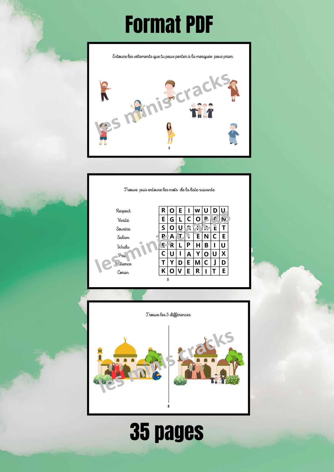 Livret d’activités islamiques – Le bon comportement en islam (3–6 ans)