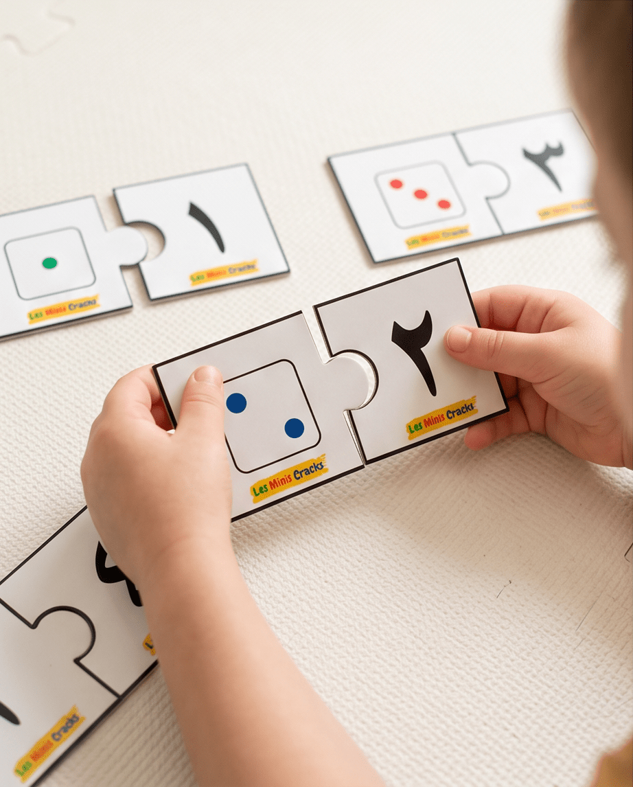 Activité : puzzle des chiffres arabe livret éducatif Montessori enfant - Les minis cracks