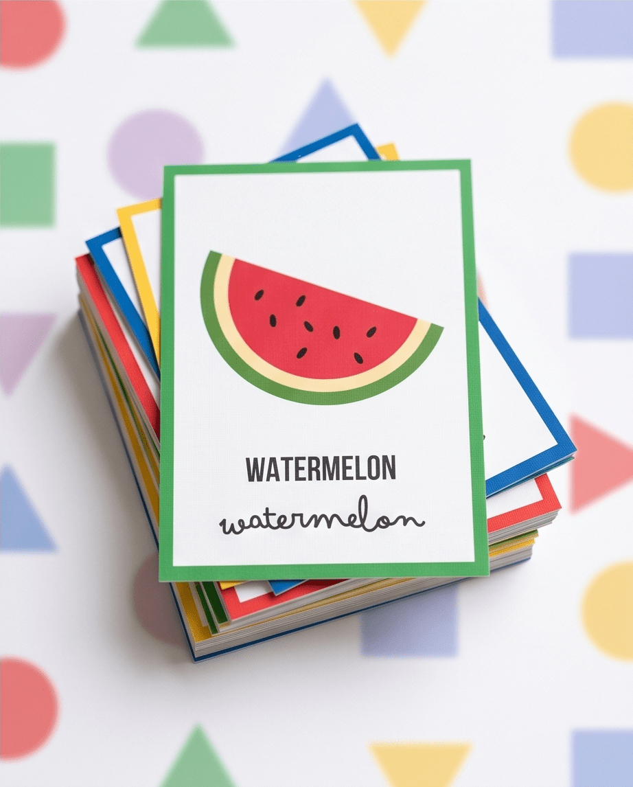Cartes de nomenclature des fruits en anglais livret éducatif Montessori enfant - Les minis cracks