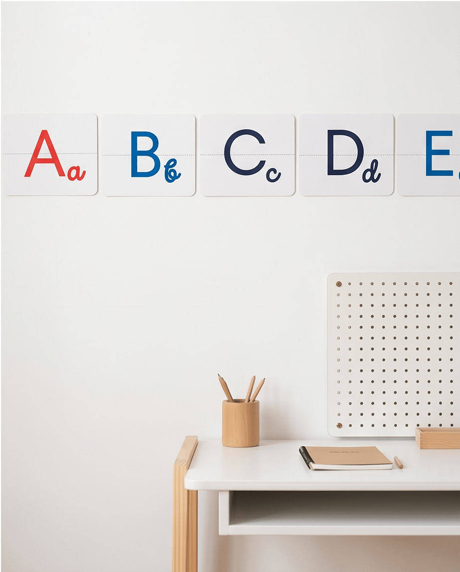 Frise lettres de l'alphabet livret éducatif Montessori enfant - Les minis cracks