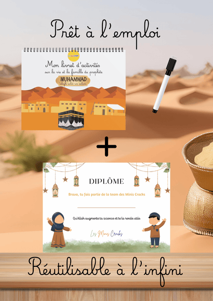 Livret d’activités islamiques – La biographie du Prophète Muhammad (3-6 ans) livret éducatif Montessori enfant - Les minis cracks