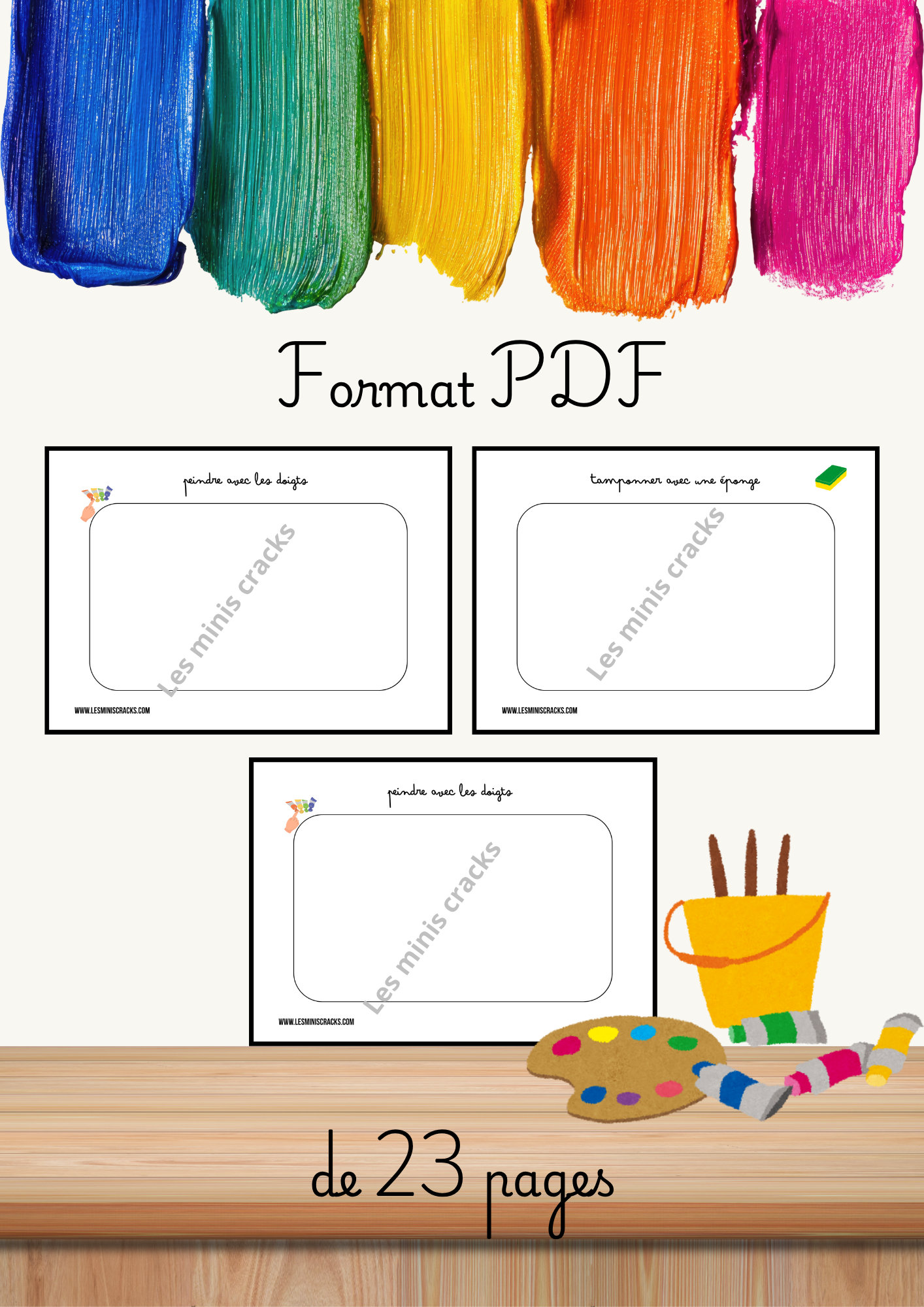 Livret d’activités : Mes ateliers de Peinture (18 mois - 3 ans) livret éducatif Montessori enfant - Les minis cracks