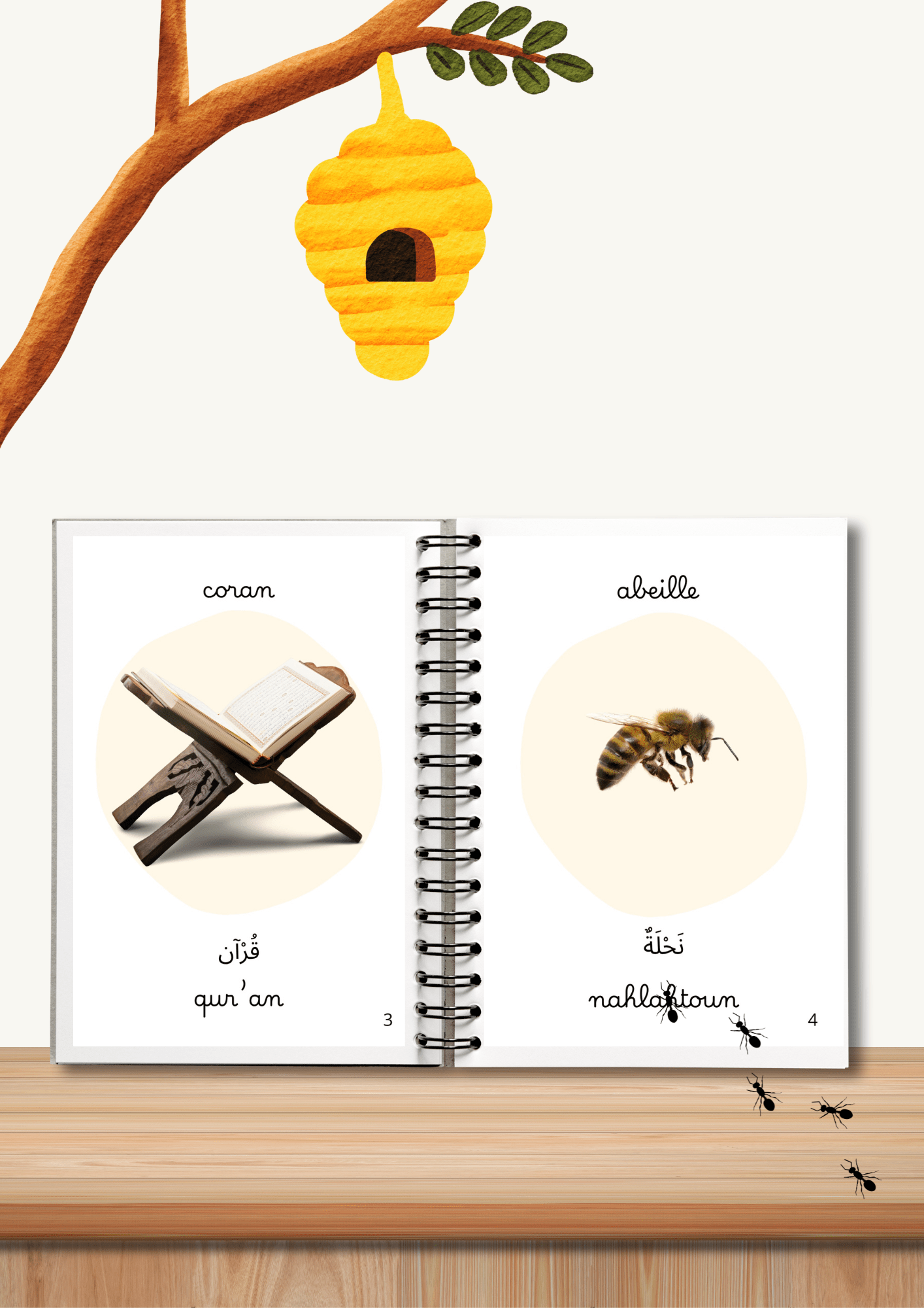 MON IMAGIER - des animaux du Coran - bilingue français - arabe livret éducatif Montessori enfant - Les minis cracks