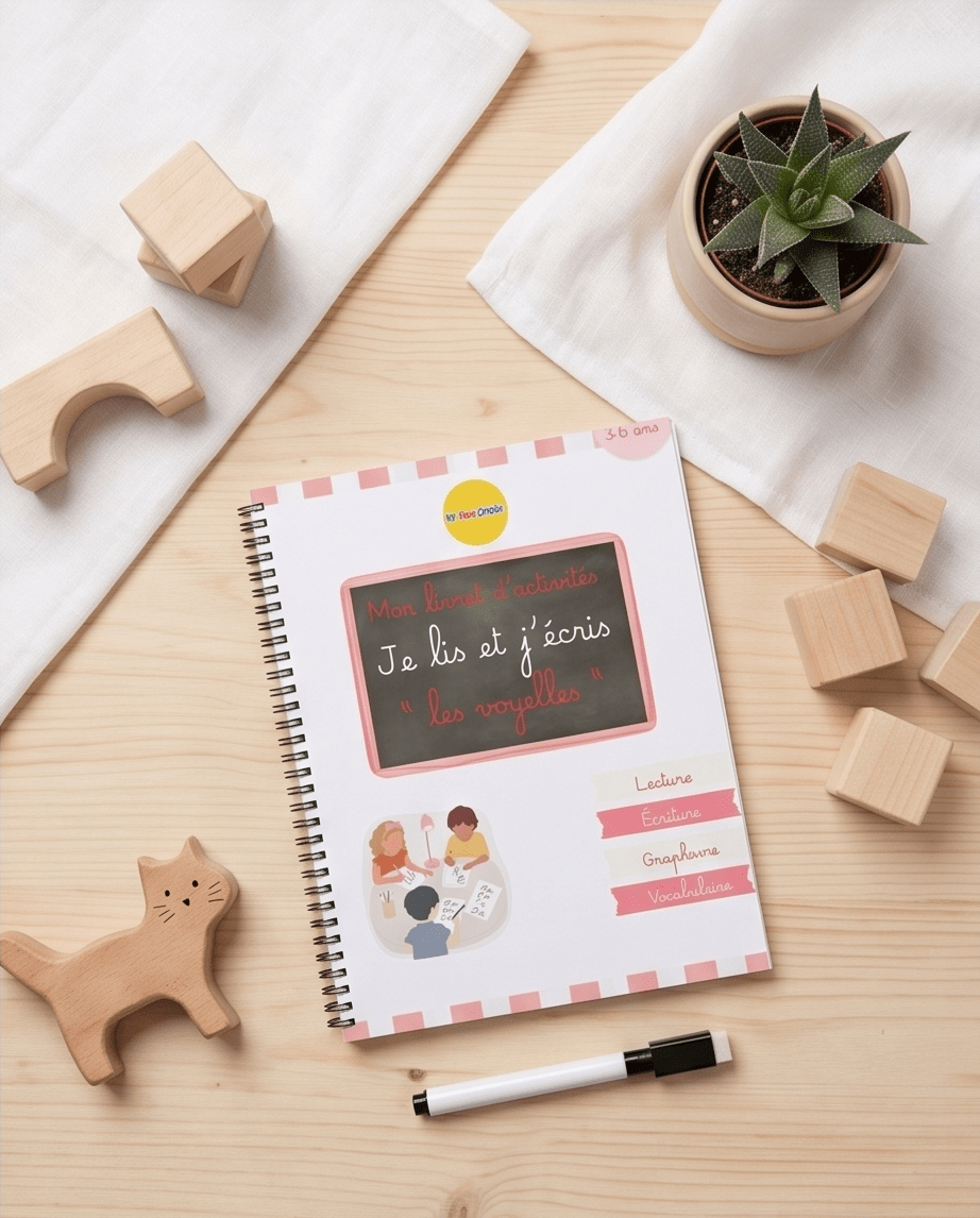 Mon livret d’activités Montessori : “Je lis et j'écris : les voyelles” livret éducatif Montessori enfant - Les minis cracks