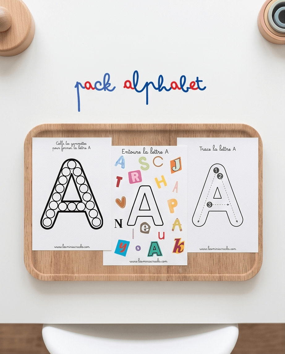 Pack ALPHABET livret éducatif Montessori enfant - Les minis cracks